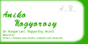 aniko mogyorosy business card
