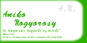 aniko mogyorosy business card